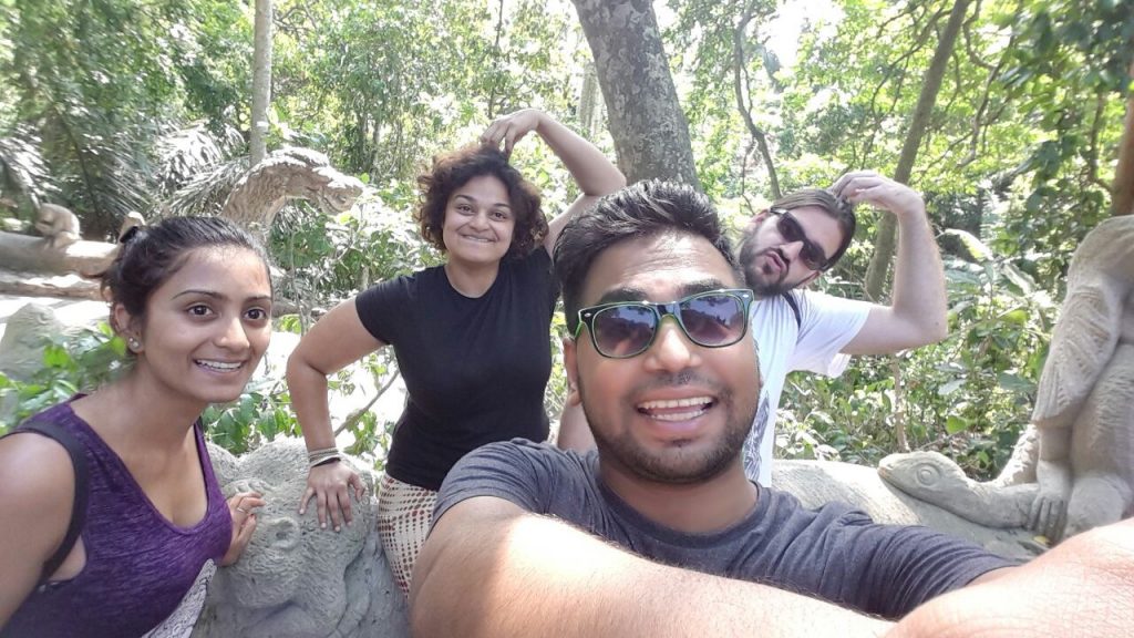 That's just us, monkeying around in the Monkey forest.