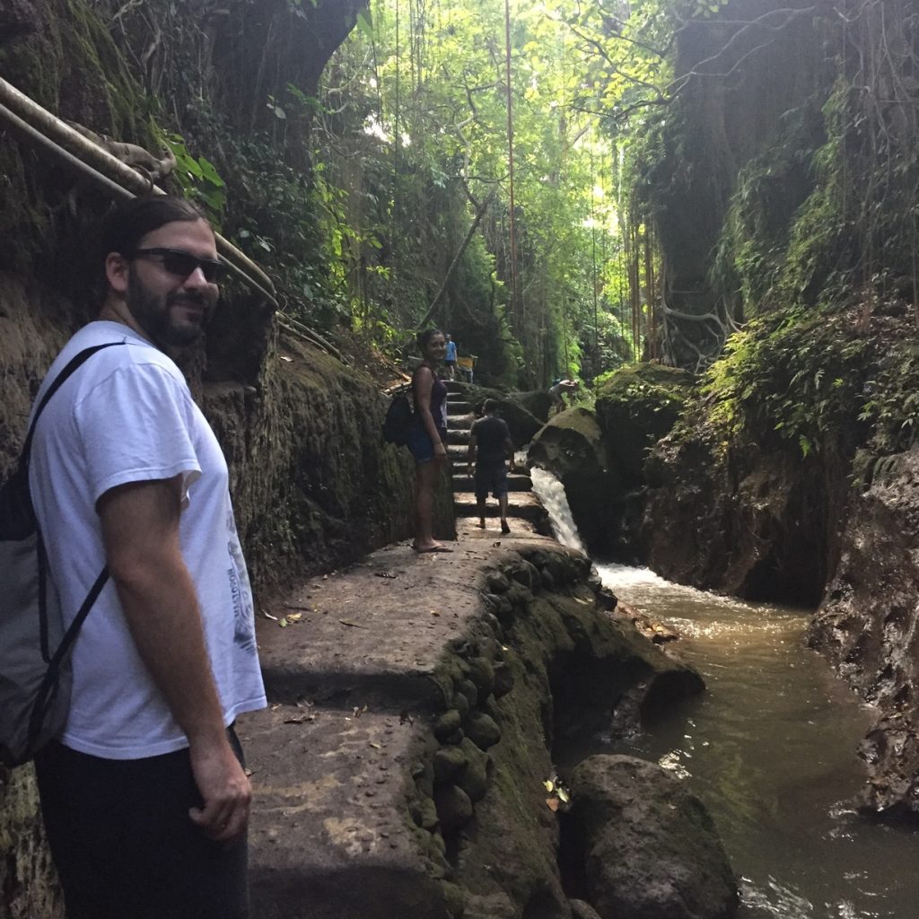 That's us walking through the Spring Temple