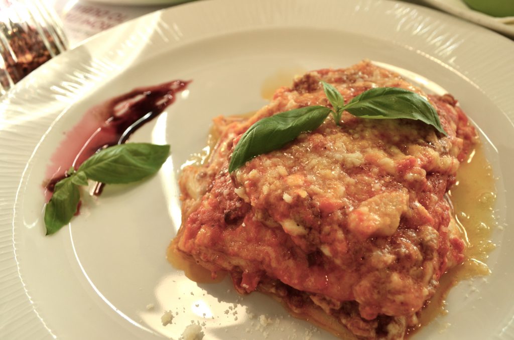 This lasagne is what happy things are made of. Meaty and scrumptious!|Tomato & Basilico|Dubai Silicon Oasis