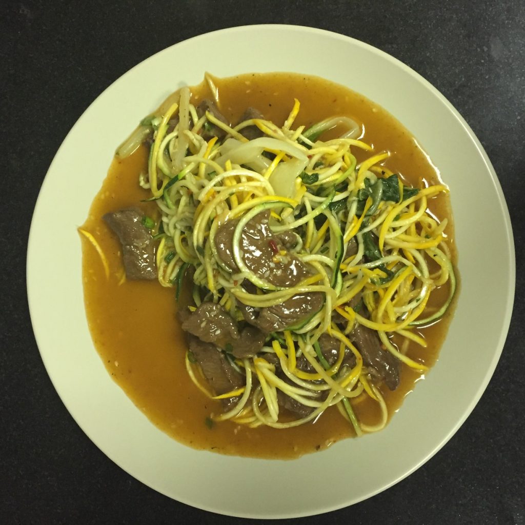 Hashimoto's diet|Yummy beef teriyaki and zucchini noodles!