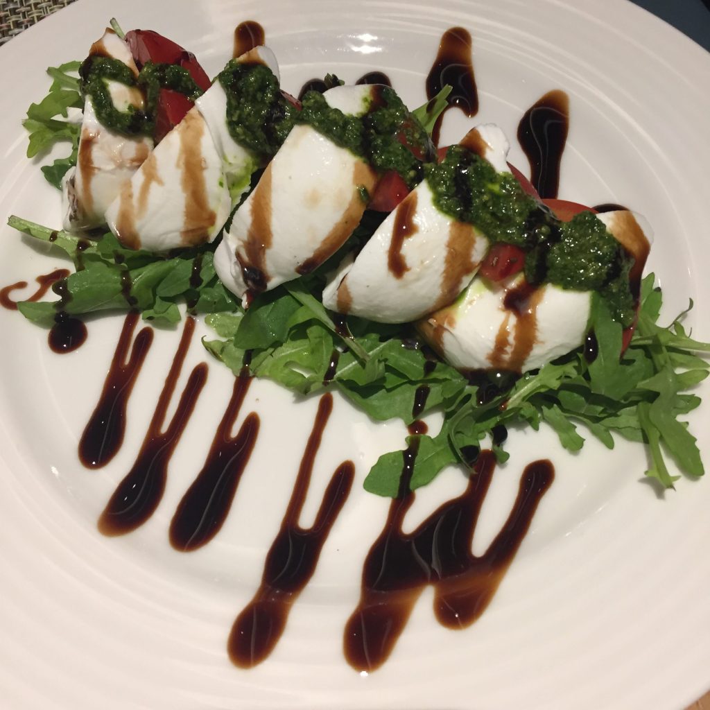 The Caprese salad|Garden Grille|Hilton Garden Inn Mall of the Emirates MOE