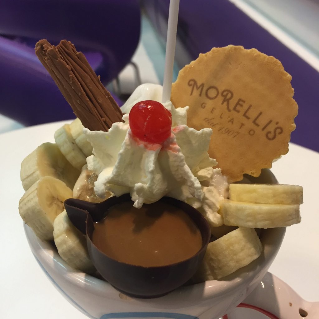 Morelli's gelato at Dubai Mall