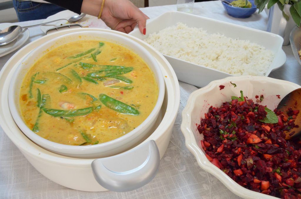 Delish seafood curry all prepped in the Thermomix along with coconut rice!